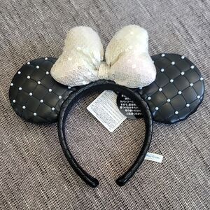Tokyo Disney Resort Minnie Mouse Ears Headband – Iridescent Sequin Bow